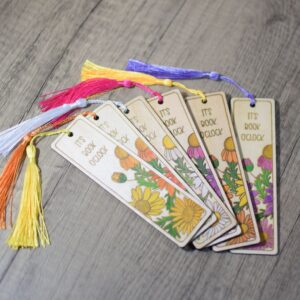 It's Book o'clock - Laser engraved bookmark