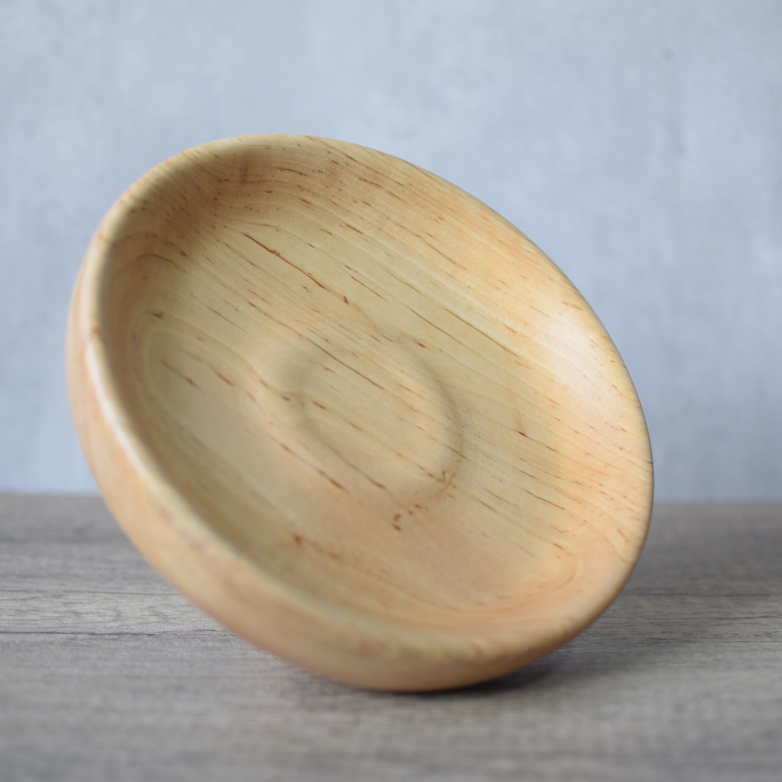 Photo showing an Ash wood turned decorative dish