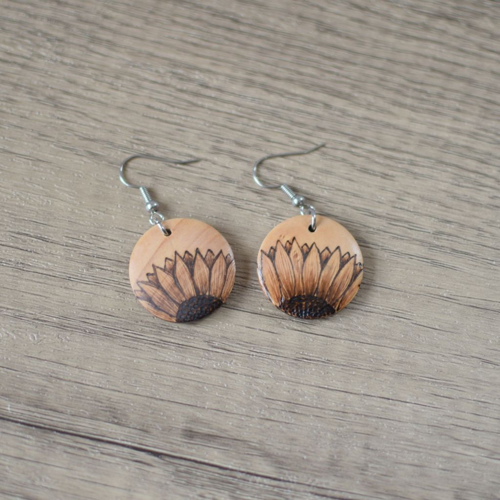 photo showing the second side of the earrings