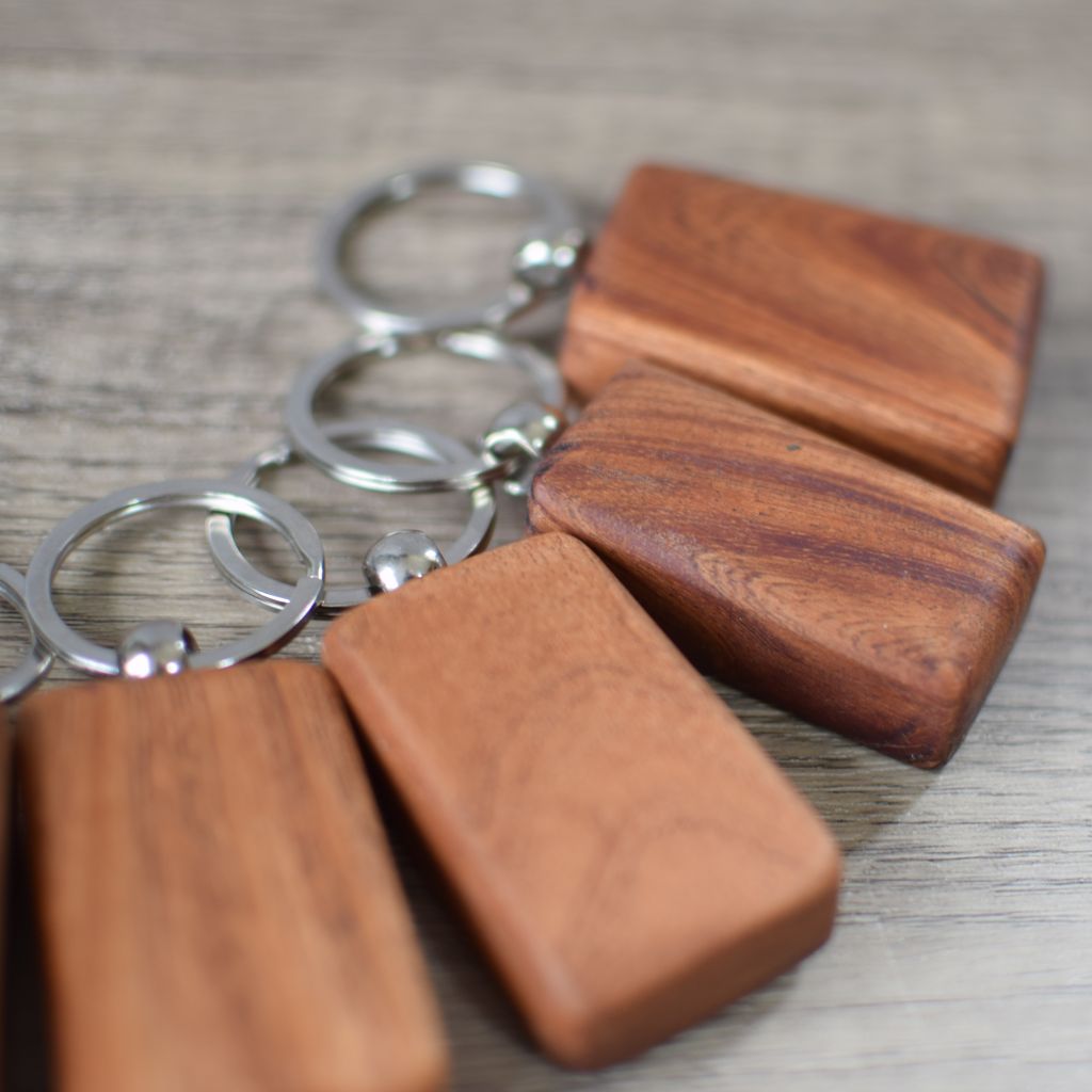 Close up view of the wood grain and colouring of the Sapele wood