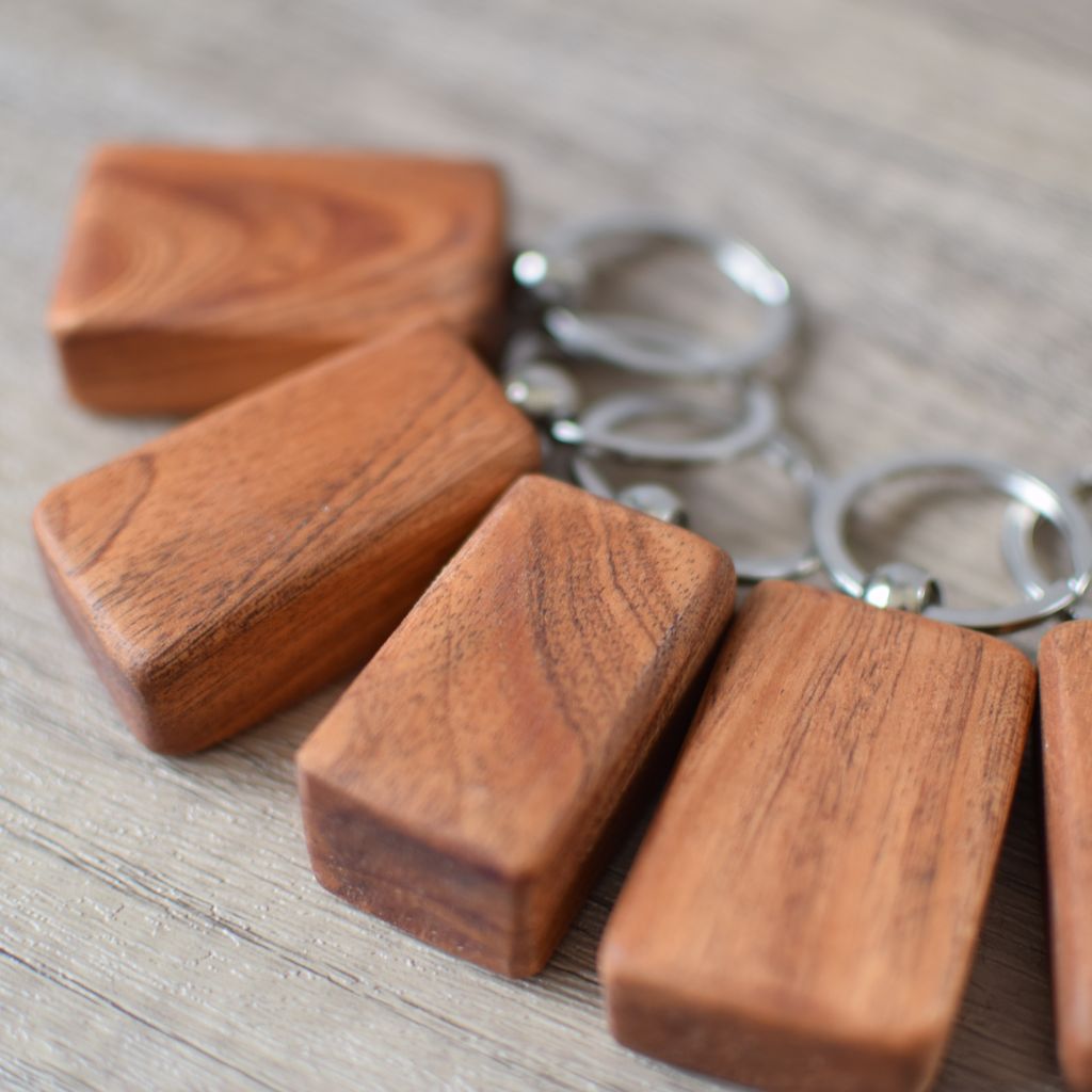 A close view of the colouring and grain pattern of the Sapele
