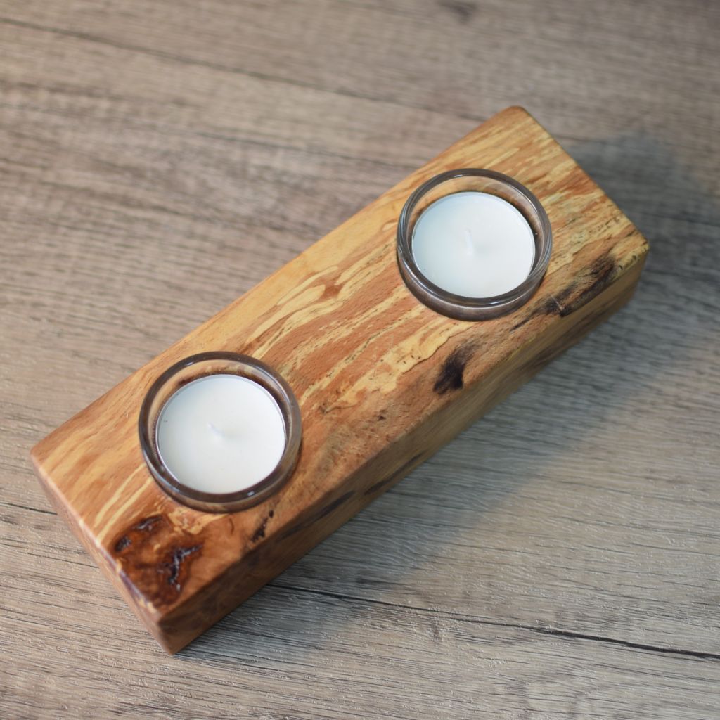 Spalted Beech Tealight Holder - Image 3