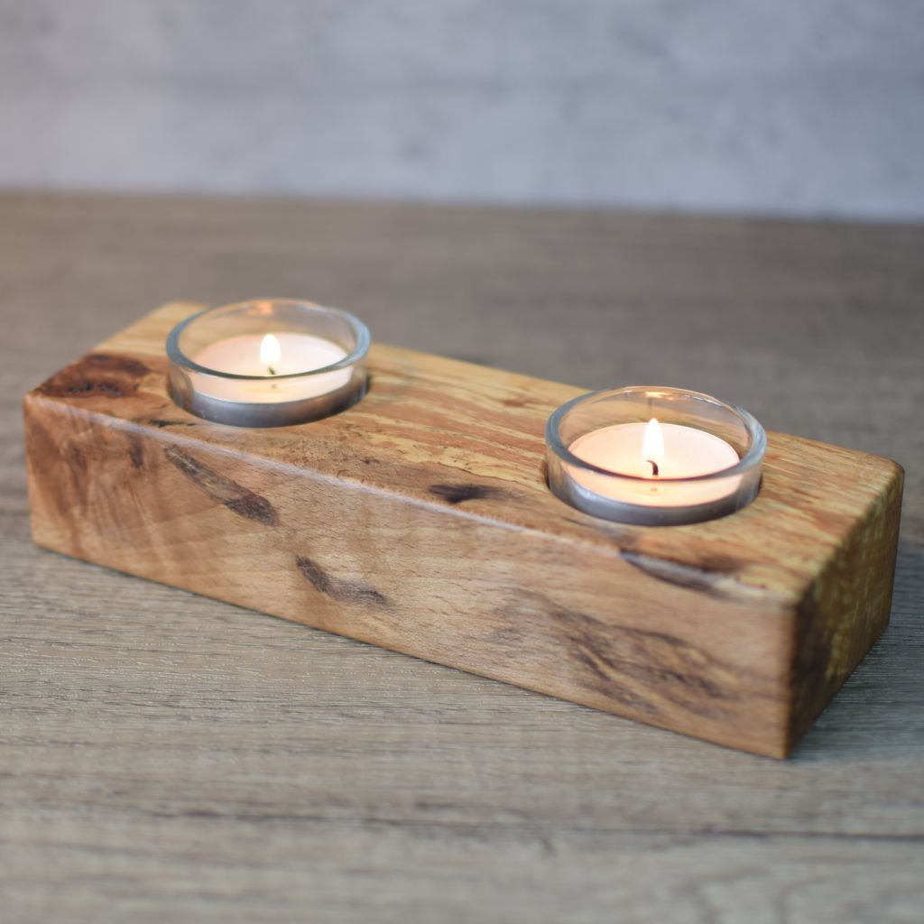 Spalted Beech Tealight Holder - Image 2