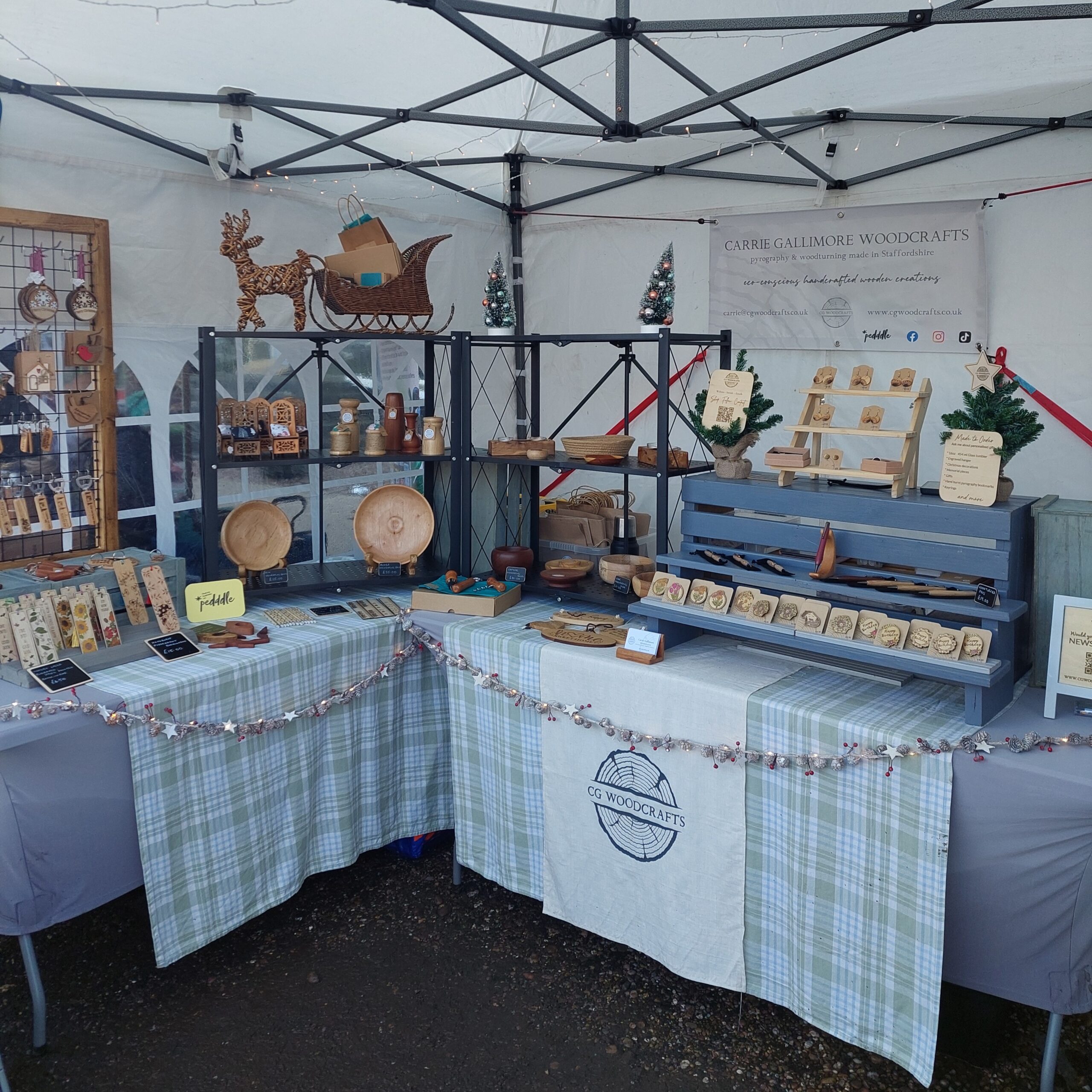 Sudbury Market photo of my gazebo at Sudbury Christmas market 2025
